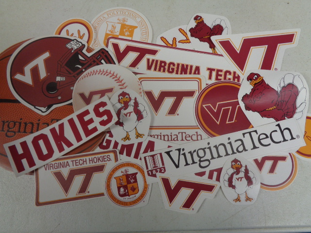 Officially licensed Virginia Tech vinyl wall decals