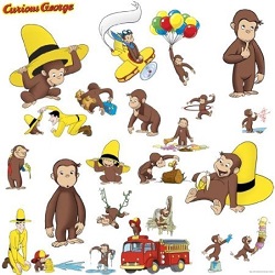 Officially licensed PBS Kids Curious George wall art decor