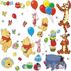 Officially Licensed Winnie the Pooh Bear Wall Art Decor, TIgger, Piglet, Eeyore