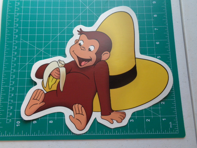 Large Curious George Monkey Holding Banana
