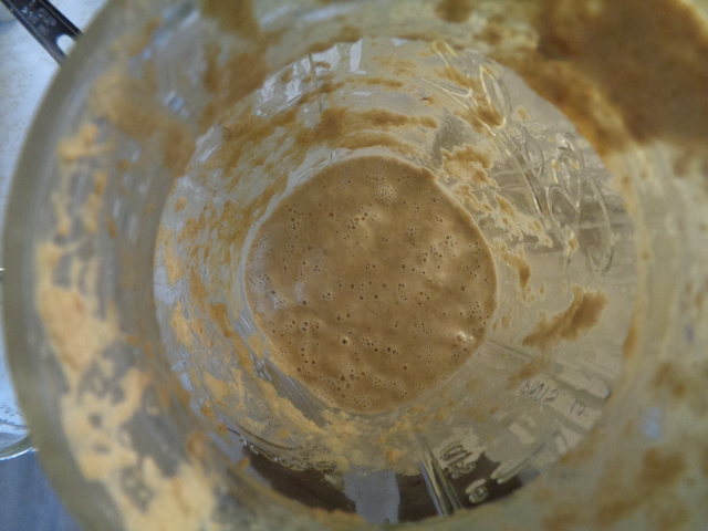 Bubbling sourdough starter from freshly ground whole wheat flour